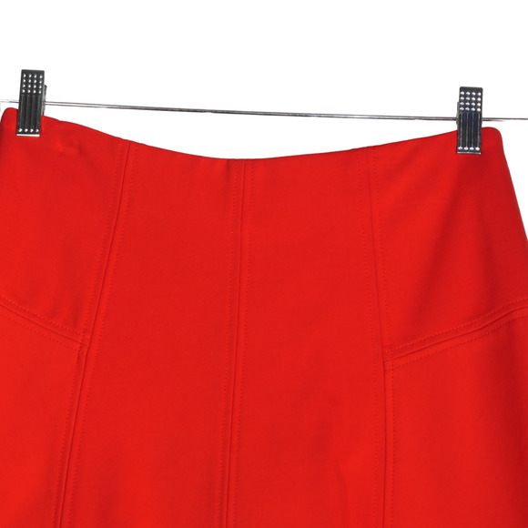 Ann Taylor Loft Mini Skirt Womens Size 0 Orange Lined A Line Stretch High Rise - Picture 2 of 9